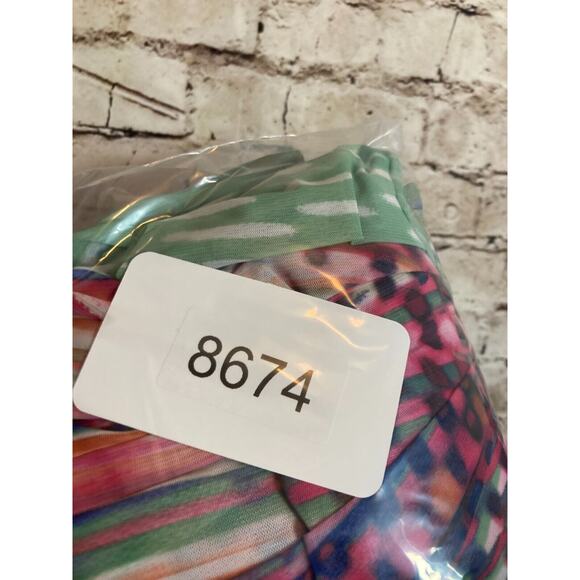 Filo Top Womens 14 Pastel Long Line Button Front Coverlet Mesh Artsy Boho Hippie - Picture 12 of 15